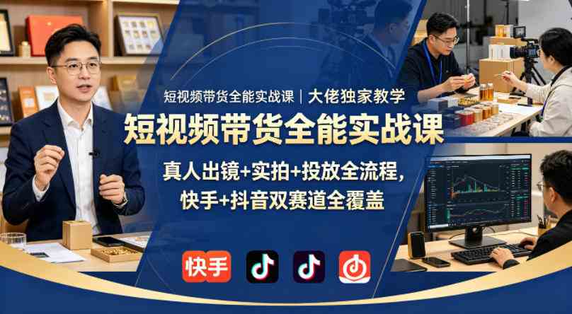 20260504090949-69f8625df3322.jpg 短视频带货全能实战课|大佬独家教学,真人出镜+实拍+投放全流程,快手+抖音双赛道全覆盖