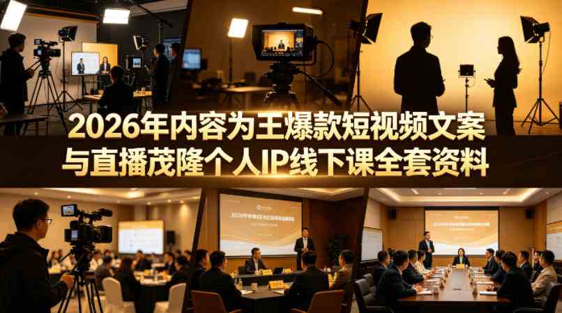 20260504091000-69f862688d0f9.jpg 2026年内容为王爆款短视频文案与直播茂隆个人IP线下课全套资料(价值4980)
