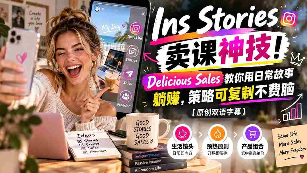 20261003032239-6ac074ff1a30b.jpg (20767期)Ins Stories 卖课神技!Delicious Sales 教你用日常故事躺赚,策略可复制不费脑【原创双语字幕】
