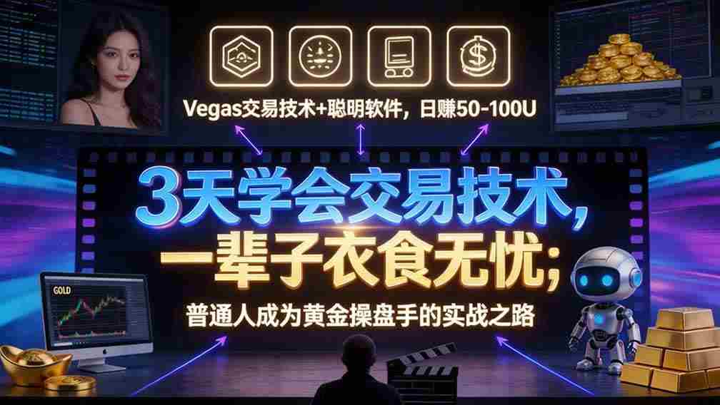 (20841期)“顺势而为交易系统”3天学会交易技术,聪明软件辅助,小白也能看懂趋势交易,日入30-100U,长期稳定-毅衡部落