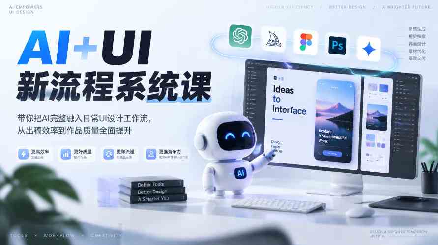 【无水印】AI+UI新流程系统课,带你把AI完整融入日常UI设计工作流,从出稿效率到作品质量全面提升(2026第4期)-毅衡部落