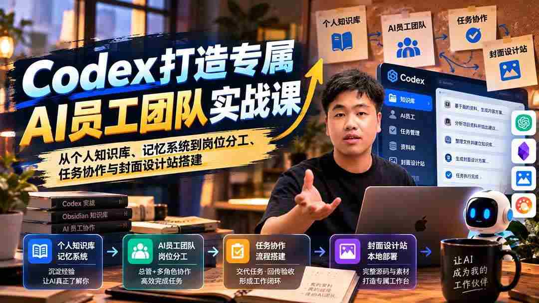 20261012071337-6acc88a14c02f.jpg (20916期)【无水印】Codex打造专属AI员工团队实战课:从个人知识库、记忆系统到岗位分工、任务协作与封面设计站搭建