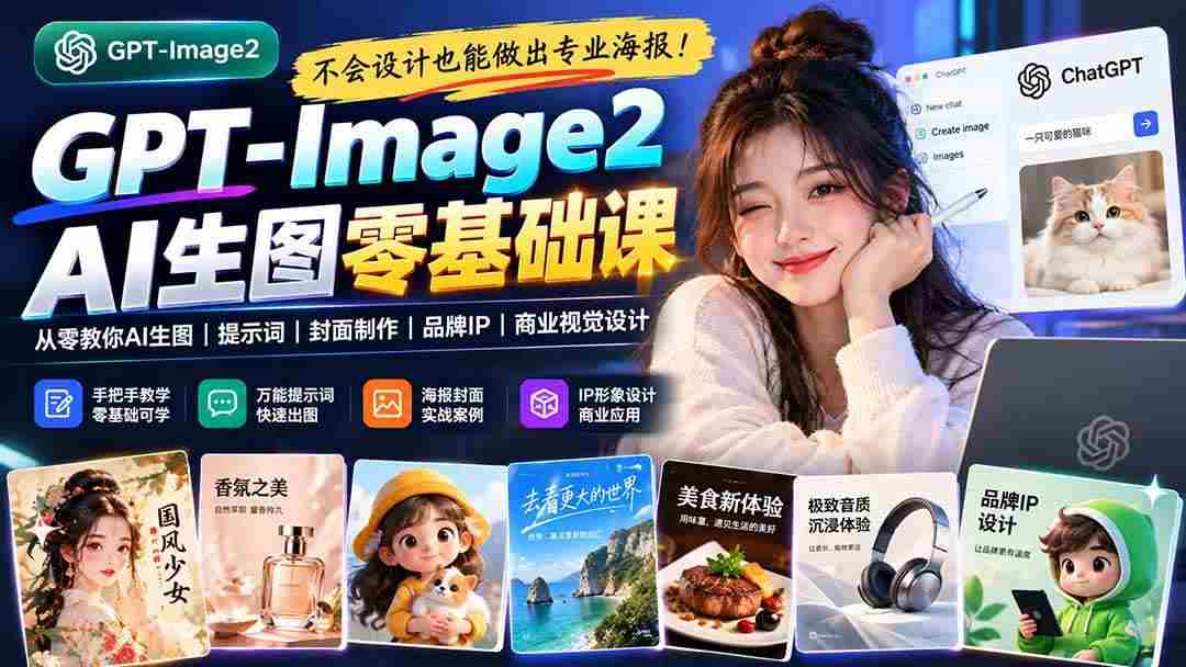 20261021020121-6ad81cf180d12.jpg (20944期)不会设计也能做出专业海报!GPT-Image2从零教你AI生图、提示词、封面制作、品牌IP与商业视觉设计