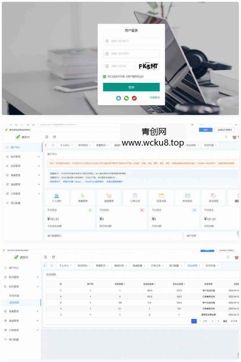 源支付5.1.7/前端+后台+云端协议2.0/打造更专业的聚合免签支付系统网赚项目-副业赚钱-互联网创业-资源整合青创网