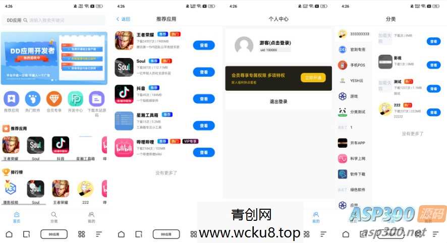 DD应用系统软件库网站源码网赚项目-副业赚钱-互联网创业-资源整合青创网