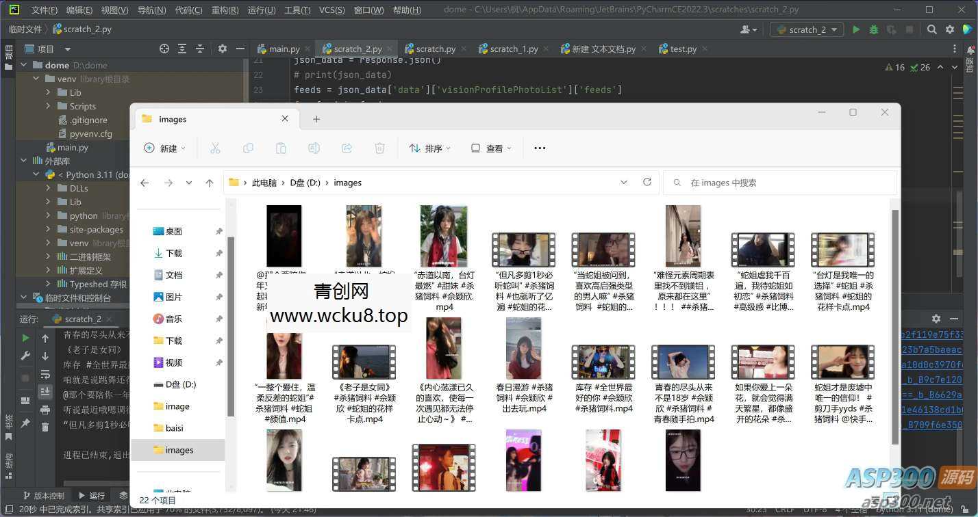 python批量爬取快手主页视频代码网赚项目-副业赚钱-互联网创业-资源整合青创网