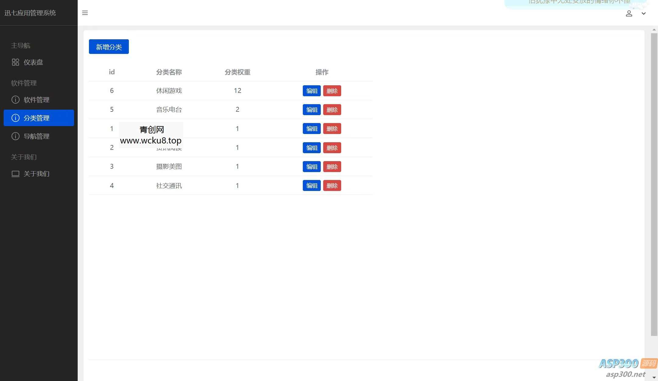 讯七应用系统 开源的应用商城源码