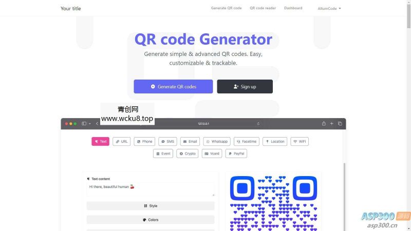 最强国外二维码生成工具源码 URL缩短链接网站源码网赚项目-副业赚钱-互联网创业-资源整合青创网