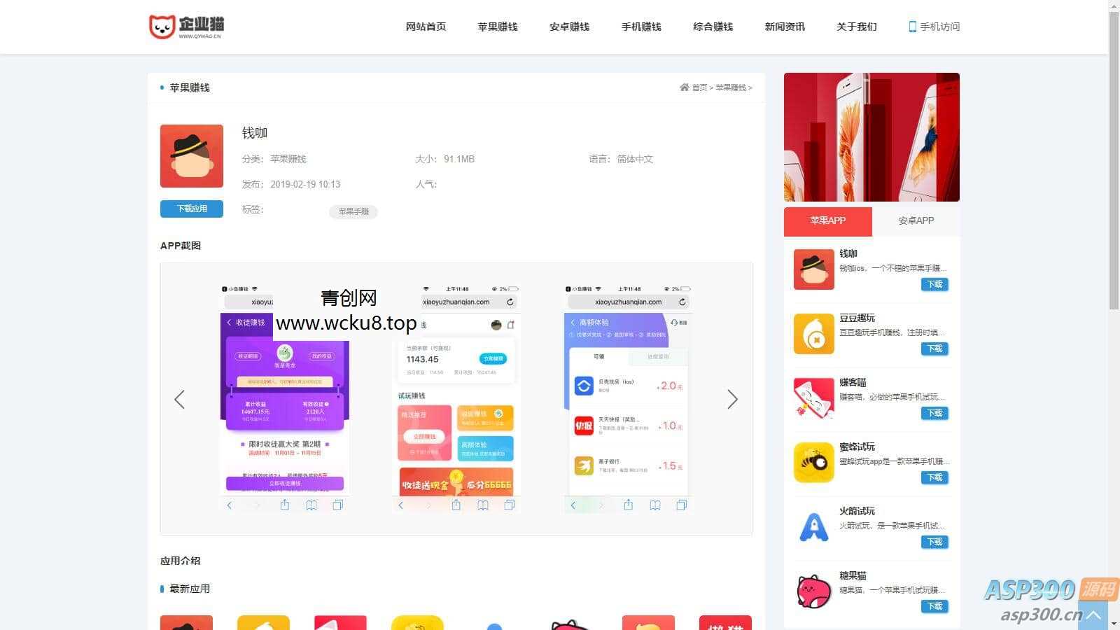 2024最新手赚手机软件APP下载排行网站源码及应用商店源码