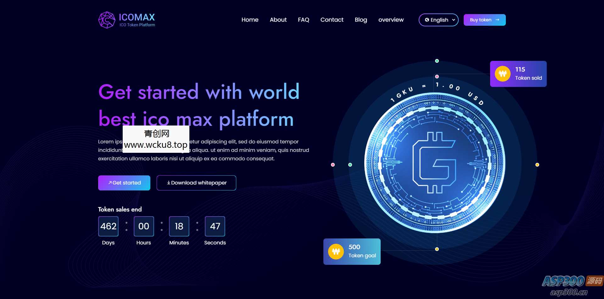 虚拟币代币销售拍卖平台 数字资产交易平台 拍卖销售模式 销售拍卖竞价平台网赚项目-副业赚钱-互联网创业-资源整合青创网