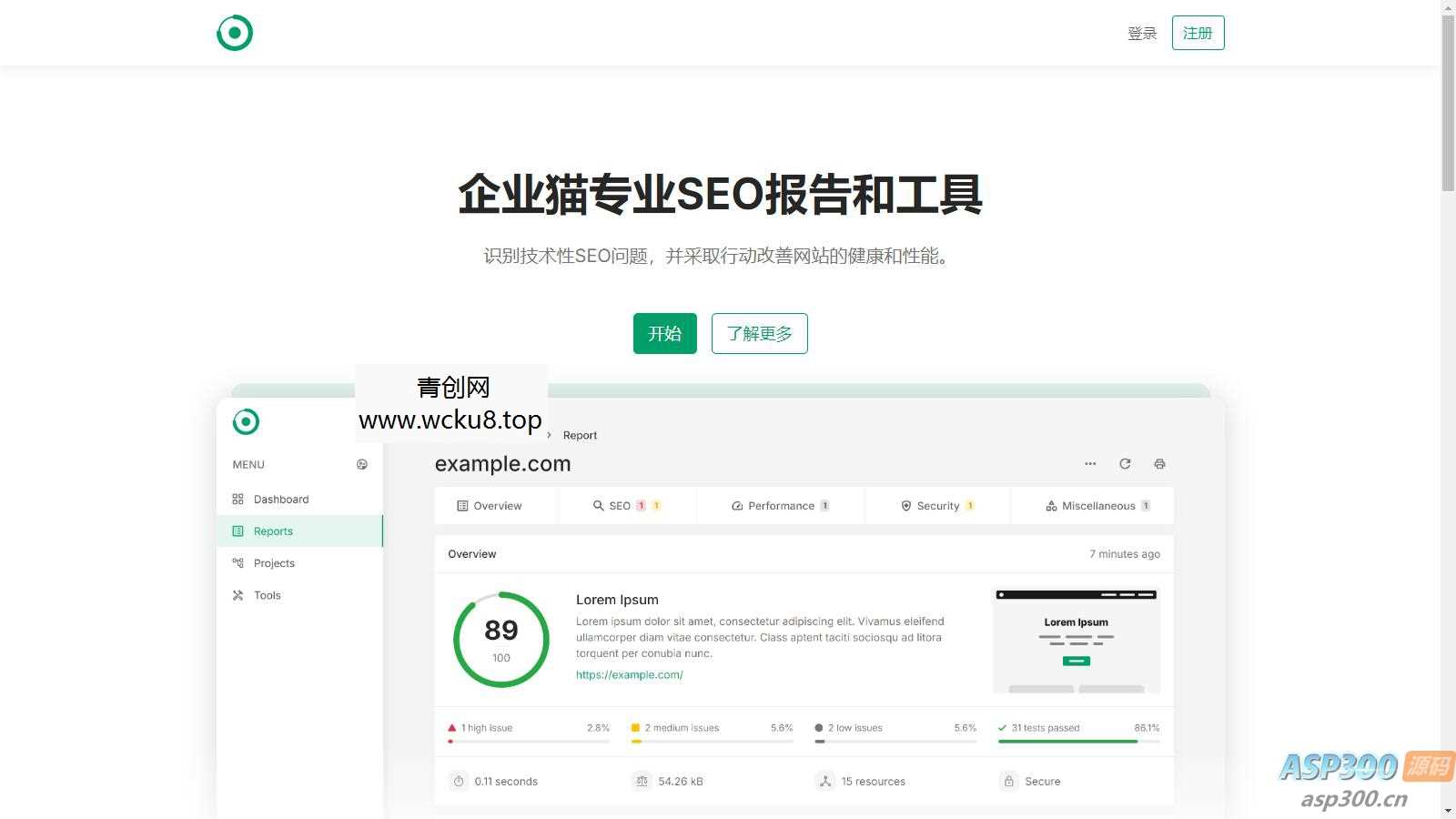 轻量SEO分析报告程序网站已开心去授权网赚项目-副业赚钱-互联网创业-资源整合青创网