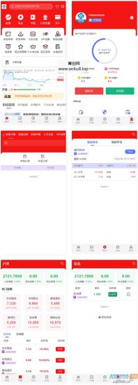 红色UI的2024股票系统源码网赚项目-副业赚钱-互联网创业-资源整合青创网