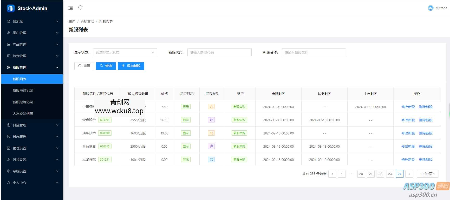 红色UI的2024股票系统源码