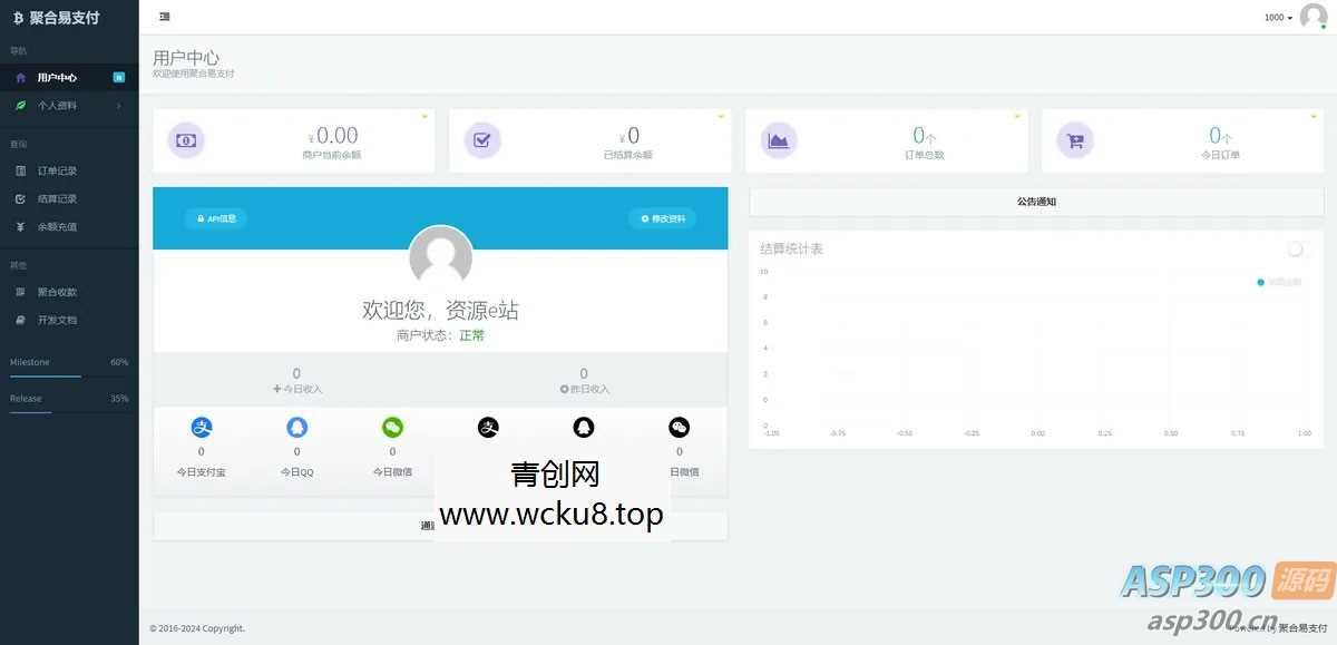 2024最新聚合免签约云支付系统平台整站源码+更新N套首页模板