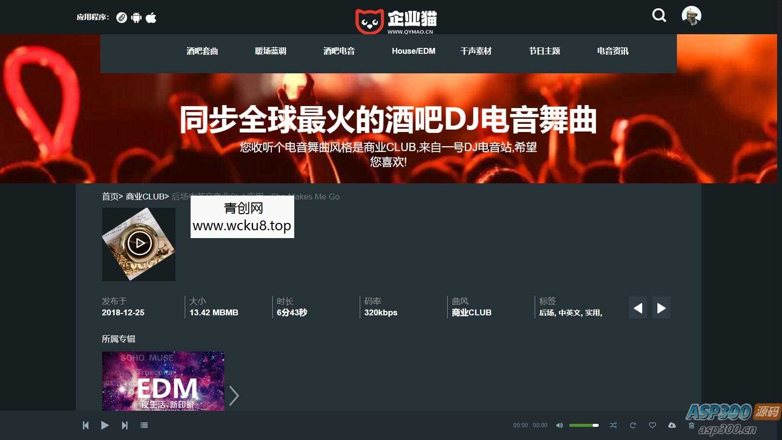 数易DJ舞曲音乐管理系统  PHP + MYSQL