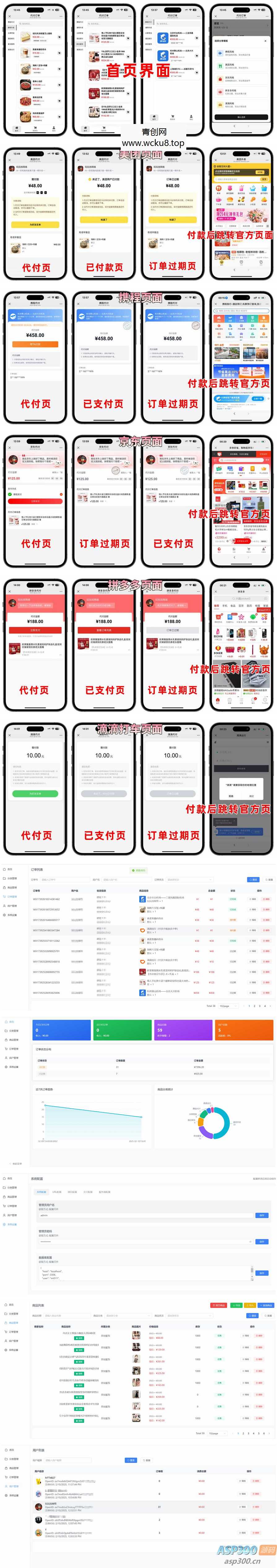 美团代付五合一代付系统源码搭建！支持外卖/京东/拼多多/携程/滴滴代付多模版