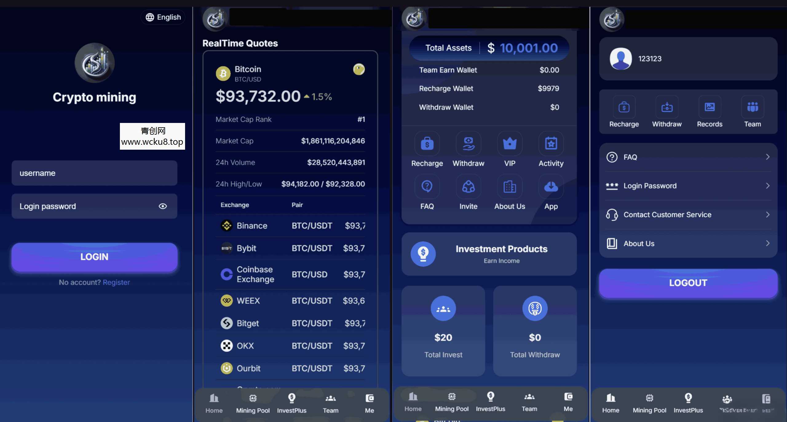 英文投资理财源码挖矿源码投资理财系统源码