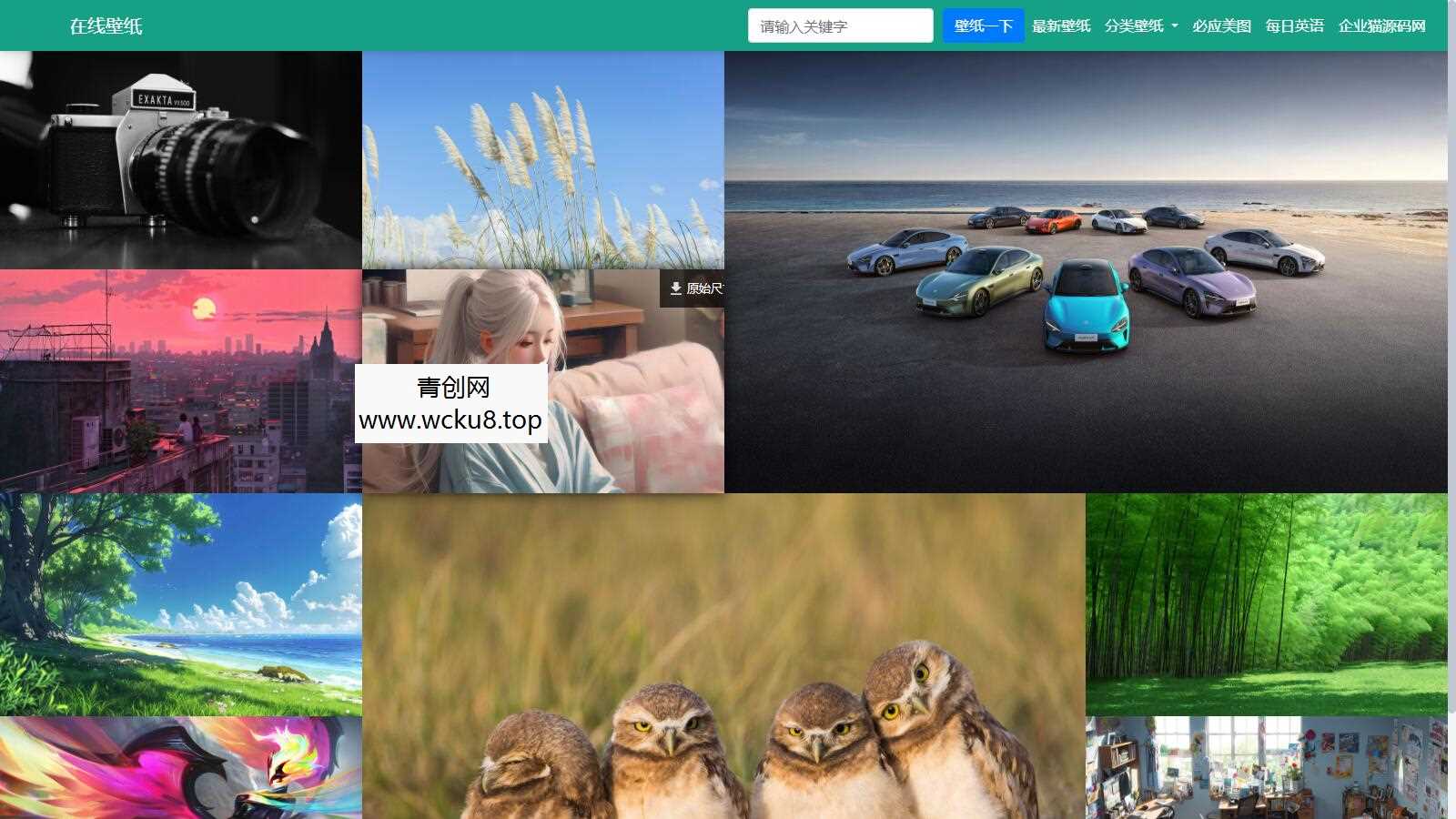 自采集在线电脑壁纸系统源码v2.0 自适应双端网赚项目-副业赚钱-互联网创业-资源整合青创网