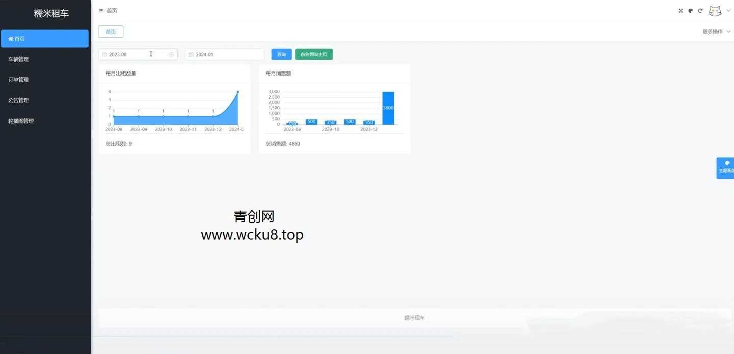 SpringBoot和Vue汽车租赁系统JAVA源码