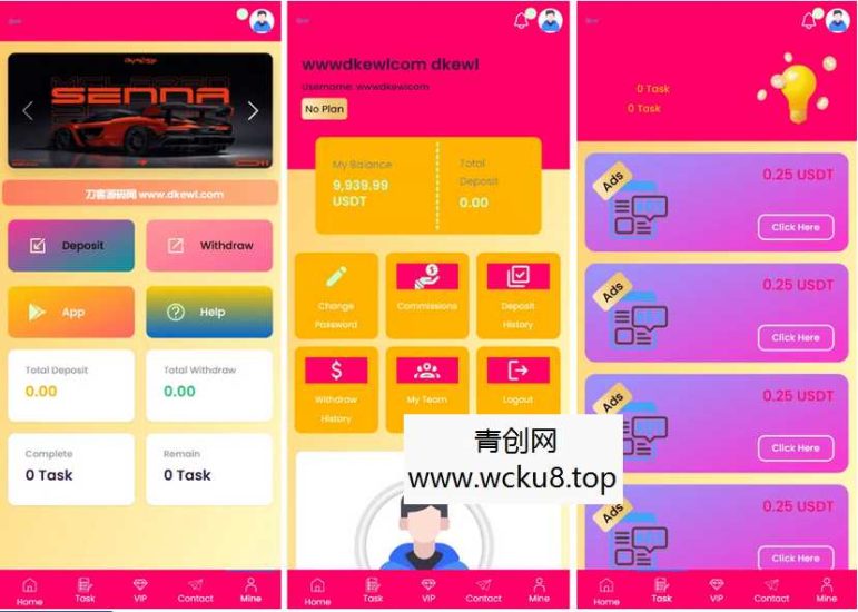 SENNA海外广告奖励投资理财源码/附详细教程网赚项目-副业赚钱-互联网创业-资源整合青创网