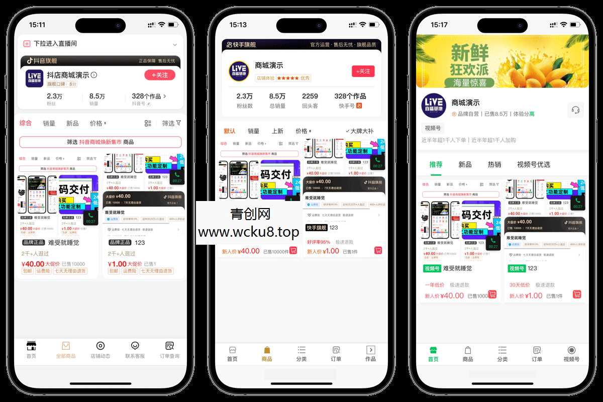 2026最新版抖音快手视频号免登录H5商城系统源码网赚项目-副业赚钱-互联网创业-资源整合青创网