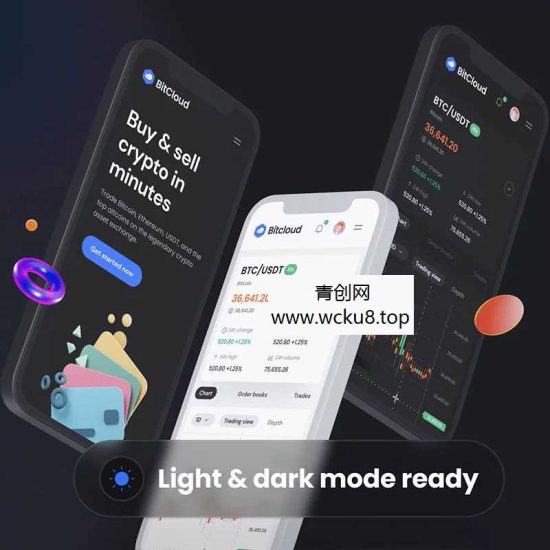 全套加密货币网站自适应手机平板HTML5源码UI设计界面react源码网赚项目-副业赚钱-互联网创业-资源整合青创网