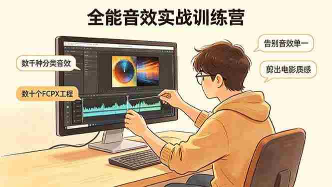 （18287期）全能音效实战训练营：数千种分类音效+数十个FCPX工程，告别音效单一，剪出电影质感网赚项目-副业赚钱-互联网创业-资源整合青创网
