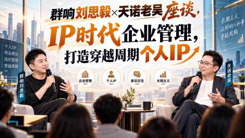 群响刘思毅×天诺老吴座谈，IP时代企业管理，打造穿越周期个人IP-毅衡部落