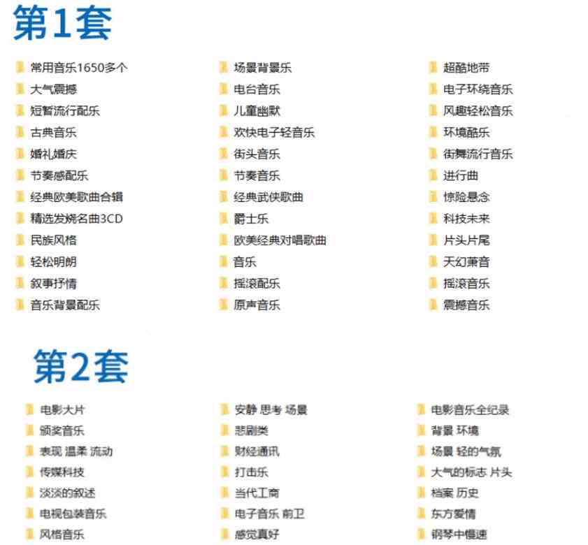 自费购买素材！超级全影视配乐素材库，超40GB内容，全中文分类，Vlog、BGM剪辑用这一套资源就够了！