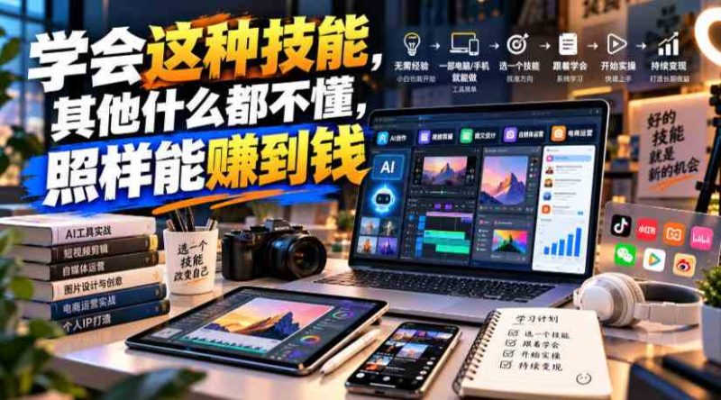 某公众号付费文章:学会这种技能,其他什么都不懂,照样能賺到钱网赚项目-副业赚钱-互联网创业-资源整合青创网