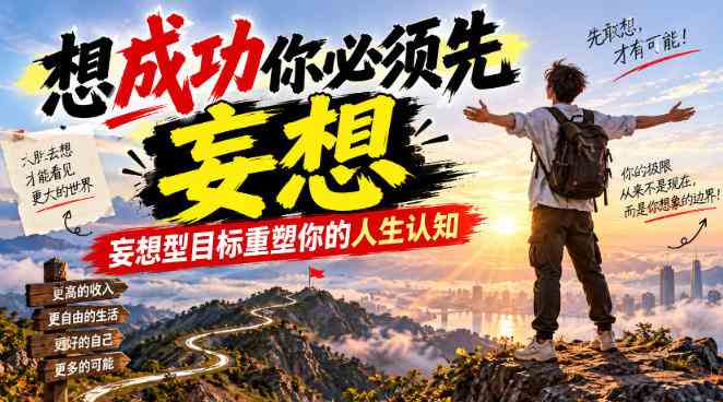 付费文章：想成功你必须先妄想，妄想型目标重塑你的人生认知网赚项目-副业赚钱-互联网创业-资源整合青创网